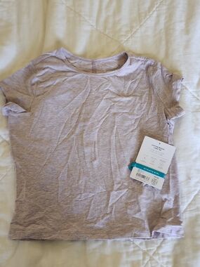 Athleta Girl Heathered Light Purple Tee